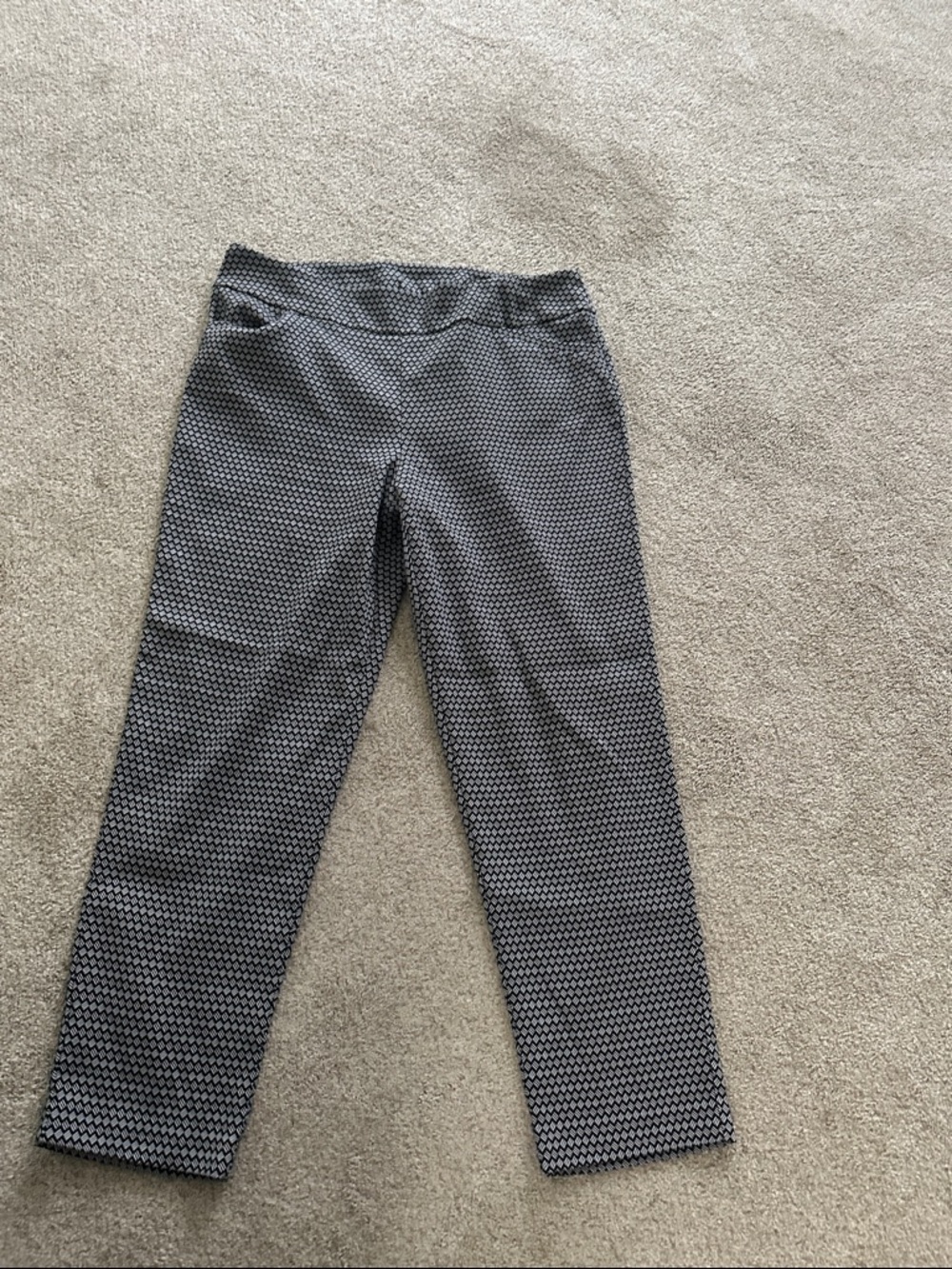 Terra & Sky Black Patterned Pull-On Pants size 1X (16W-18W)